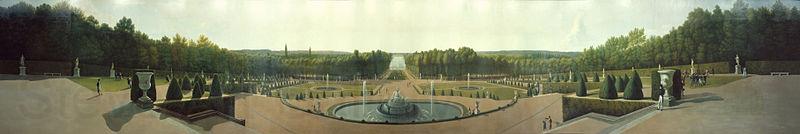 John Vanderlyn Panoramic View of the Palace and Gardens of Versailles Norge oil painting art